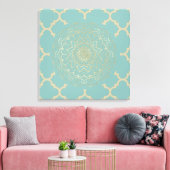 Marokkaans Mandala - Wrapped Canvas (Insitu (Woonkamer))