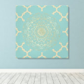 Marokkaans Mandala - Wrapped Canvas (Insitu (Houten vloer))