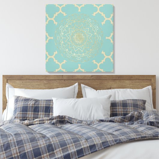 Marokkaans Mandala - Wrapped Canvas (Insitu (Slaapkamer))