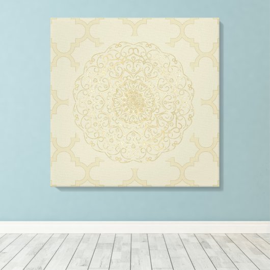 Marokkaans Mandala - Wrapped Canvas (Insitu (Houten vloer))