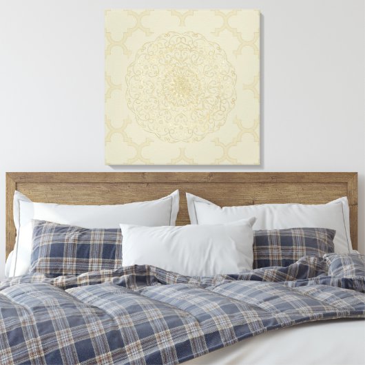 Marokkaans Mandala - Wrapped Canvas (Insitu (Slaapkamer))