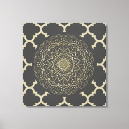 Marokkaans Mandala - Wrapped Canvas Afdruk
