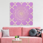 Marokkaans Mandala - Wrapped Canvas Afdruk (Insitu (Woonkamer))