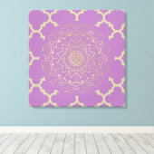 Marokkaans Mandala - Wrapped Canvas Afdruk (Insitu (Houten vloer))