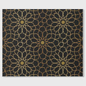 Marokkaans Modern Goud Zwart Mediterraan Decoupage Cadeaupapier (Vlak)