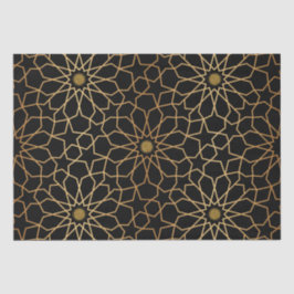 Marokkaans Modern Goud Zwart Mediterraan Decoupage Tissuepapier