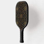 Marokkaans modern goud zwart mediterraan patroon pickleball paddle (Links)