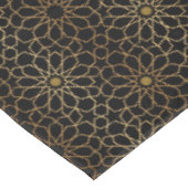 Marokkaans modern goud zwart mediterraan patroon tafelkleed (Gekanteld)