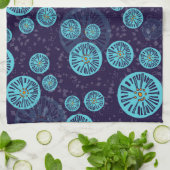 Marokkaans Moonflower design theedoekblauw Theedoek (Gevouwen)