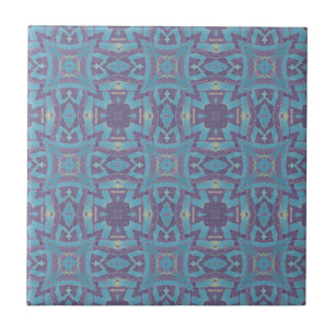 Marokkaans mozaïek geometrisch patroon turquoise p tegeltje
