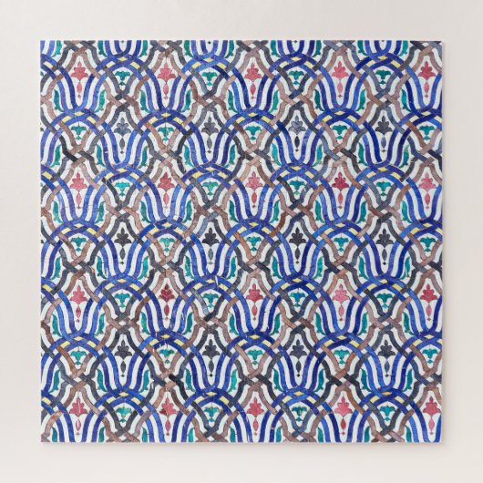 Marokkaans mozaïek: kleurrijk traditioneel ontwerp legpuzzel (Verticaal)