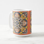 Marokkaans mozaïek, mandala koffiemok (Voorkant links)