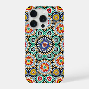 Marokkaans Mozaïek Traditioneel Boho Patroon iPhone 15 Pro Case