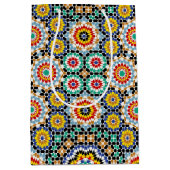 Marokkaans Mozaïek Traditioneel Boho Patroon Medium Cadeauzakje (Voorkant)
