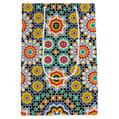 Marokkaans Mozaïek Traditioneel Boho Patroon Medium Cadeauzakje (Achterkant)
