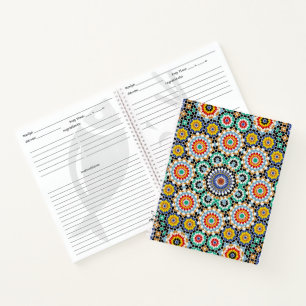 Marokkaans Mozaïek Traditioneel Boho Patroon Notitieboek