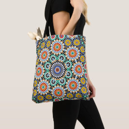Marokkaans Mozaïek Traditioneel Boho Patroon Tote Bag