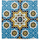 Marokkaans Mozaïek Traditioneel Geometrisch Boho P Douchegordijn (Voorkant)