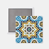 Marokkaans Mozaïek Traditioneel Geometrisch Boho P Magneet (Voorkant / Achterkant)