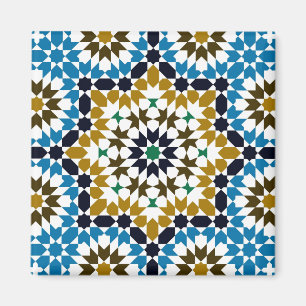 Marokkaans Mozaïek Traditioneel Geometrisch Boho P Magneet