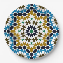 Marokkaans Mozaïek Traditioneel Geometrisch Boho P Papieren Bordje