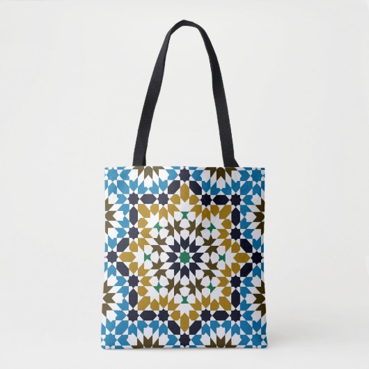 Marokkaans Mozaïek Traditioneel Geometrisch Boho P Tote Bag (Voorkant)