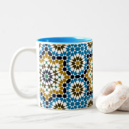 Marokkaans Mozaïek Traditioneel Geometrisch Boho P Tweekleurige Koffiemok
