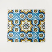 Marokkaans Mozaïek Traditioneel Geometrisch Boho P Wandkleed (Voorkant (horizontaal))