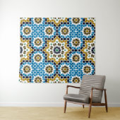 Marokkaans Mozaïek Traditioneel Geometrisch Boho P Wandkleed (In Situ (horizontaal))