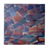 Marokkaans mozaïekblauw, blauwgroen meerkleurig de tegeltje (Voorkant)