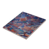 Marokkaans mozaïekblauw, blauwgroen meerkleurig de tegeltje (Zijkant)