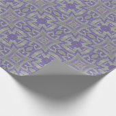 Marokkaans mozaïekgroen paars plum cadeaupapier (Hoek)