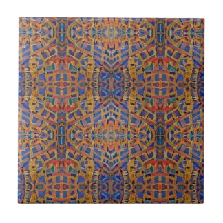 Marokkaans mozaïekmulticolor geometrisch goud rood tegeltje