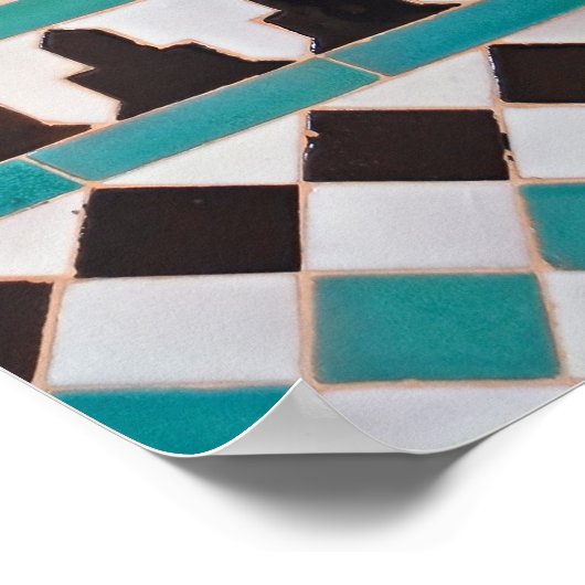 Marokkaans mozaïekpatroon poster (Hoek)