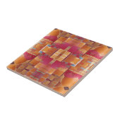 Marokkaans mozaïekroos abstracte geometrische kuns tegeltje (Zijkant)