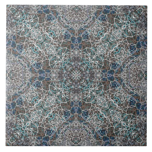 Marokkaans nobele romantische mandala patroon tegeltje (Voorkant)