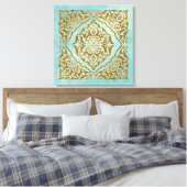 Marokkaans ontwerp - Canvas Print (Insitu (Slaapkamer))