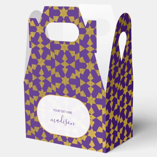 Marokkaans Paars & Goud Feest Bedankdoosjes (Geopend)