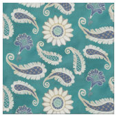 Marokkaans paisley Floral Art Pattern Small Repept Stof (Close Up)