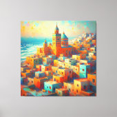 Marokkaans paradijs bij het Zee-Dakhl Canvas Afdruk (Voorkant)