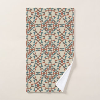 Marokkaans patroon 2 (bruin en blauw) handdoek
