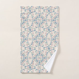 Marokkaans patroon 2 (roze en blauw) handdoek