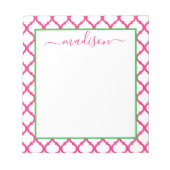 Marokkaans patroon - Aangepaste naam Notitieblok (Voorkant)