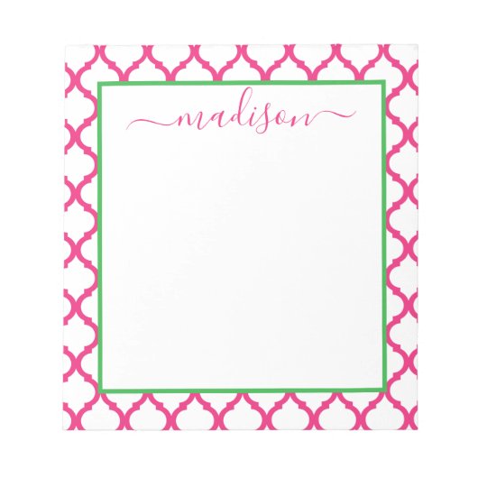 Marokkaans patroon - Aangepaste naam Notitieblok (Voorkant)