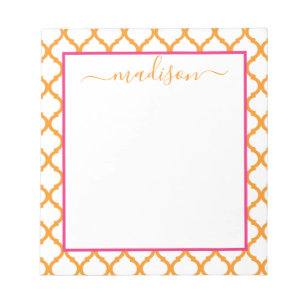 Marokkaans patroon - Aangepaste naam Notitieblok