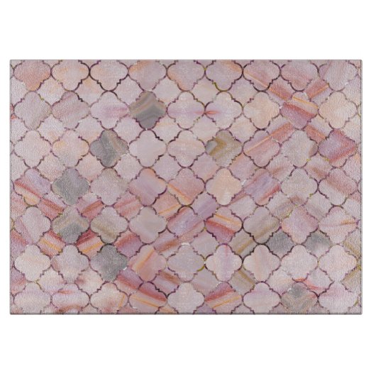 Marokkaans patroon in marmer- en kwartskristalteks snijplank (Voorkant)