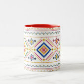 Marokkaans Patroon Mok | Boho Tribale Geometrisch (Center)