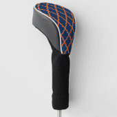 Marokkaans patroon - Navy Blue en Oranje Golfheadcover (Schuin)