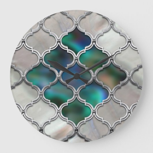 Marokkaans patroon op de parel en de kleurschaal grote klok (Voorkant)