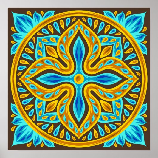 Marokkaans patroon poster (Voorkant)